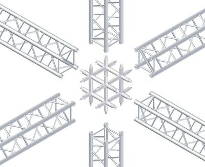 Cubo de aluminio reforzado de 6 caras para unión de trusses TNQ400XL Ref. DDO/TQN400XL-6