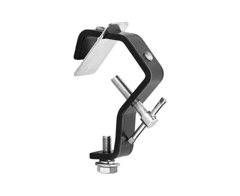 Garra para foco reforzada con plancha protectora. WLL: 75 kg Para tubos de Ø 30 – 50 mm Ref. GF-01