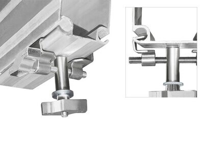 Garra para carpas para colocar sonido e iluminación Regulable. Inoxidable. WLL: 50 kg Ref. ABZ-55