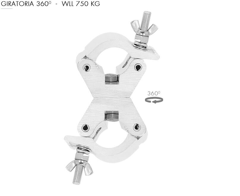 Abrazadera doble giratoria para tubos de Ø 45-52 mm. WLL: 750 kg Ref. ABZ-05 Abrazadera doble giratoria para tubos de Ø 45-52 mm. WLL: 750 kg Ref. ABZ-05