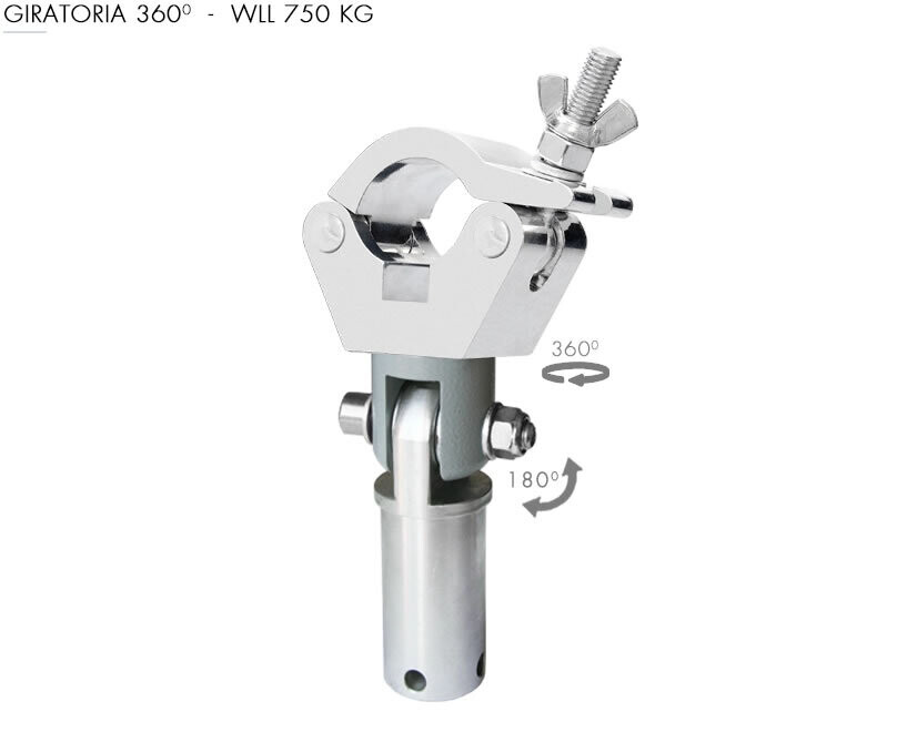 Abrazadera giratoria con adaptador articulado. WLL: 750 kg Ref. ABZ-31 Abrazadera giratoria con adaptador articulado. WLL: 750 kg Ref. ABZ-31