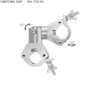 Abrazadera doble giratoria para ser utilizada como bisagra. WLL 750 Kg Ref. ABZ-32