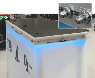 Conector para la fijación de faldones, paneles y revestimientos en las tarimas Ref. FLD-02