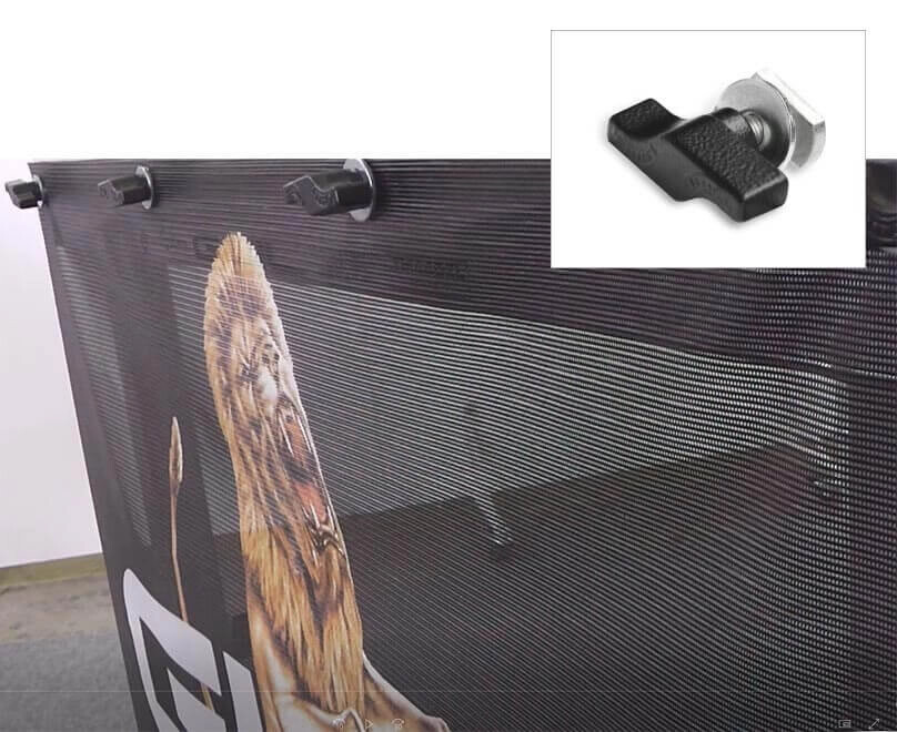 Conector para faldones, paneles y revestimientos en las tarimas Ref. FLD-01/N