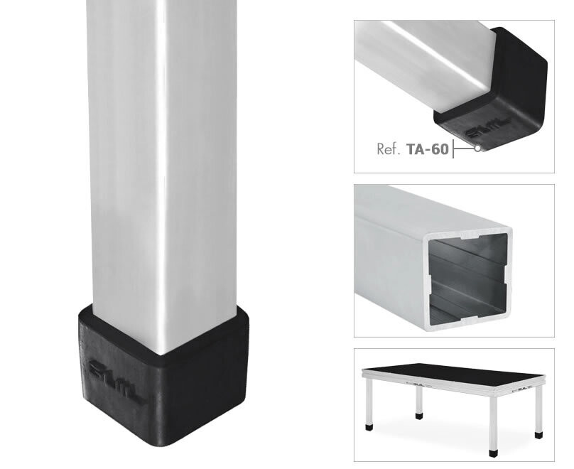 Pata fija de 60 x 60 mm para la tarima TM442XL Ref. PTA6-F Pata fija de 60 x 60 mm para la tarima TM442XL Ref. PTA6-F