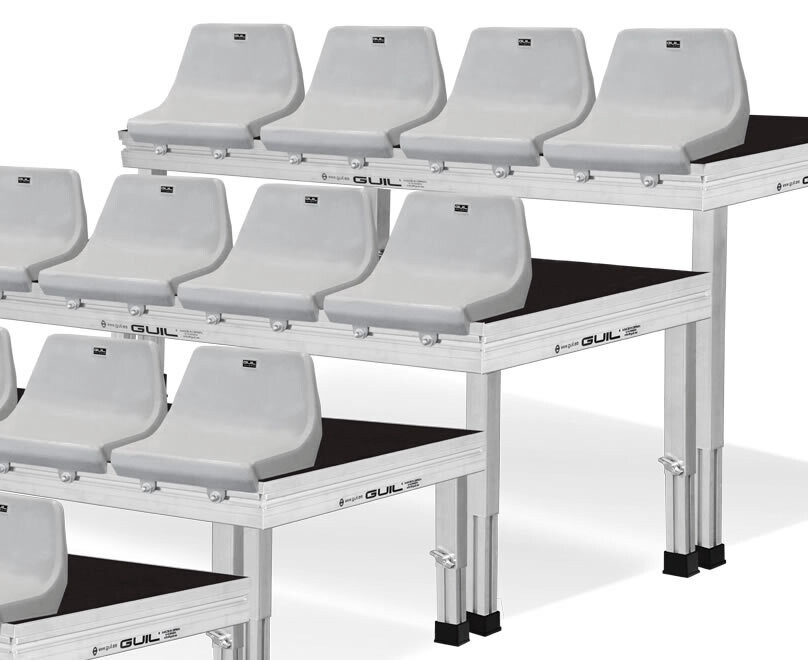Asiento para gradas y tribunas Para su fijación a las tarimas GUIL Ref. A-1/G Asiento para gradas y tribunas Para su fijación a las tarimas GUIL Ref. A-1/G