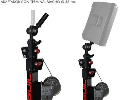 Adaptador (macho) para dar inclinación al altavoz Ref. LTA-11