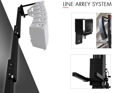 Adaptadores para elevar Line Array con torres ULK con horquillas de 60 mm Ref. ULK-A6