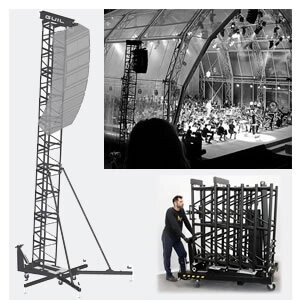 Torres para volar equipos de sonido