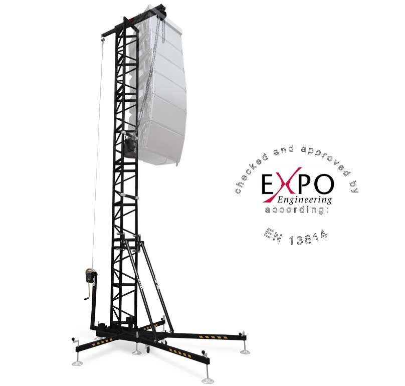Torre para la elevación de equipos Line Array. Diseño Compacto Ref. TMD-545/N