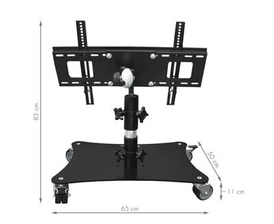 Soporte móvil de altura reducida para pantallas de hasta 65″
Ref. PTR-25