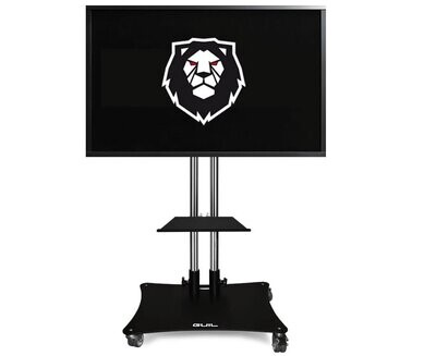 Soporte móvil para pantallas de hasta 80″. Bandeja incluida Ref. PTR-08G