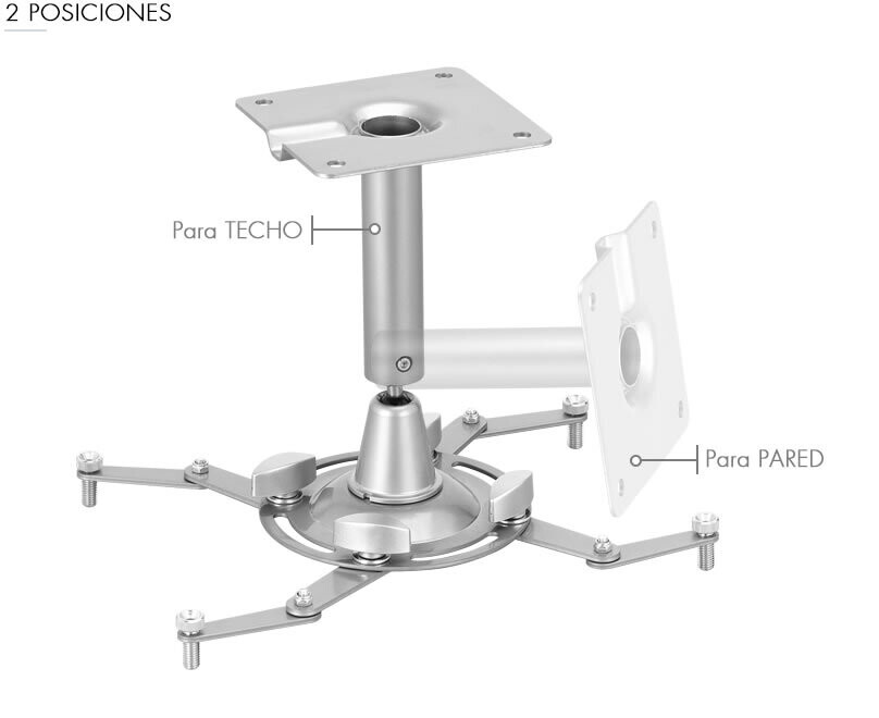 Soporte para video proyector. Fijación a techo y pared
Kit de montaje incluido Ref. PTR-14 Soporte para video proyector. Fijación a techo y pared
Kit de montaje incluido Ref. PTR-14