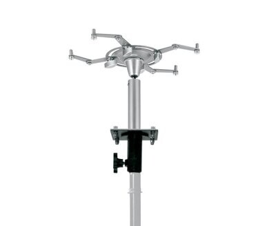 Adaptador con soporte para video proyector
Para soportes de altavoz/iluminación con terminal de Ø 35mm
Ref. PTR-20