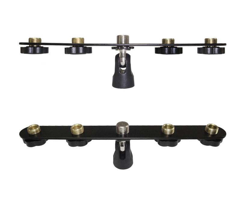 Adaptador para cinco micrófonos Permite colocar hasta cinco micros en un solo soporte Ref. PZA-03