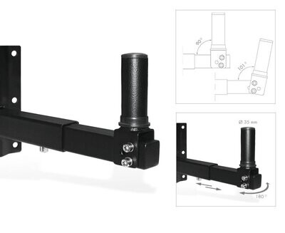 Soporte para altavoz para su fijación a Truss Totalmente regulable Ref. ALT-16/G