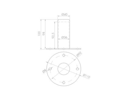 Adaptador para altavoz Válido para tubos de Ø 35 mm
Ref. LTA-07