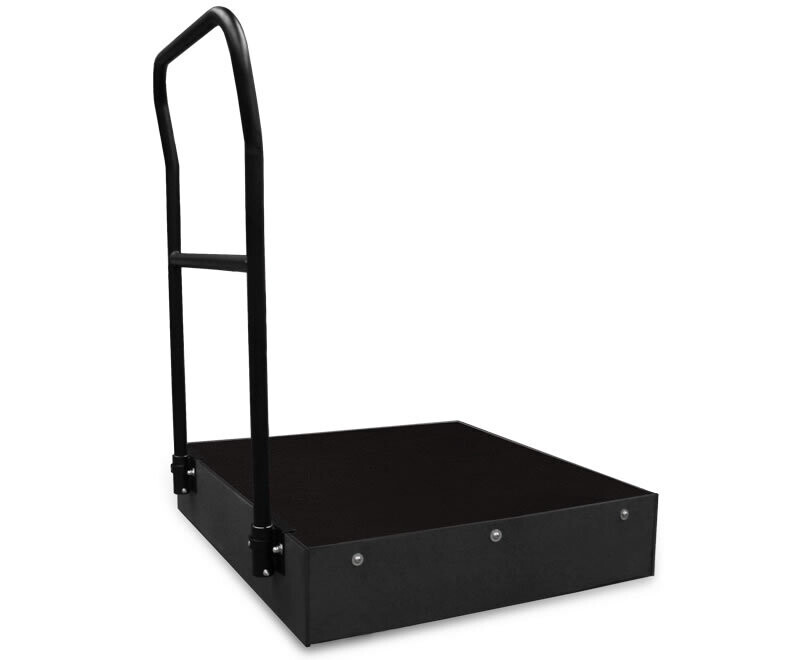 Pódium para director con barandilla y embellecedor. Medida: 1 x 1m Ref. TMD-11