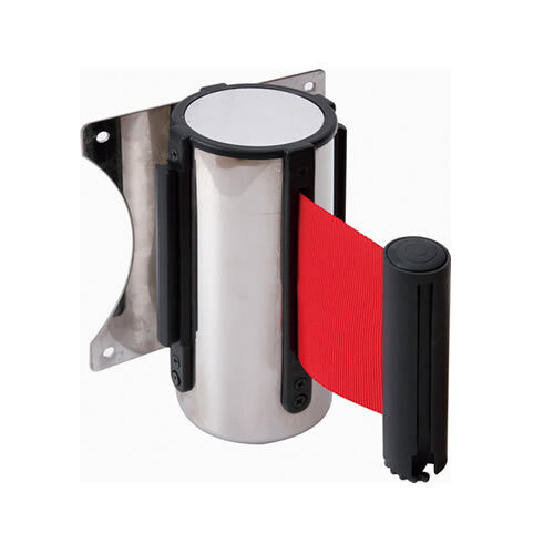 Cabezal mural en cromado con cinta Roja de 3 metros 006629