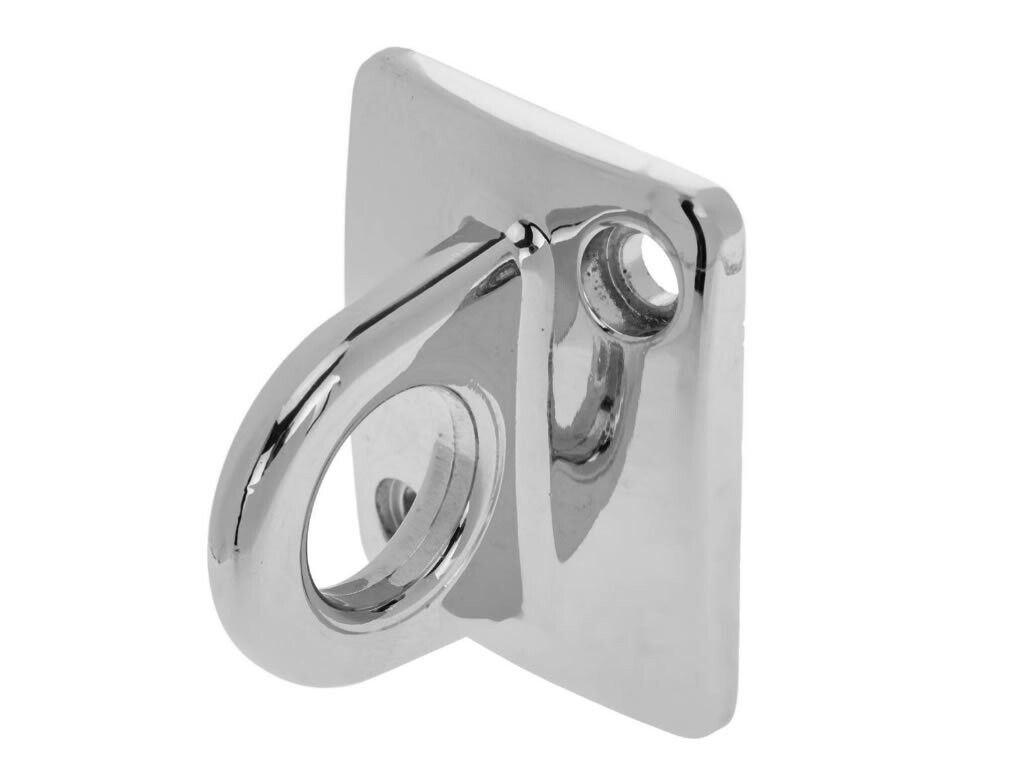 Enganche cromado de cordón para pared. 006230