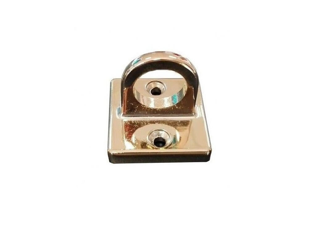 Enganche inox dorado de cordón para pared.