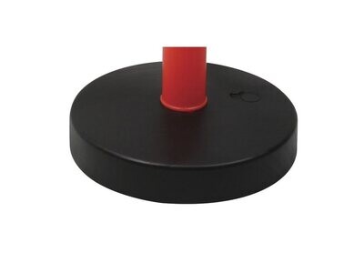 Poste naranja de PE resistente a la intemperie para cadena y base negra rellenable. 007657