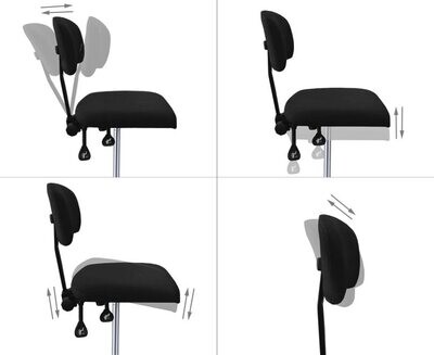Silla para contrabajista Totalmente regulable. Asiento rectangular. Ref. SL-51