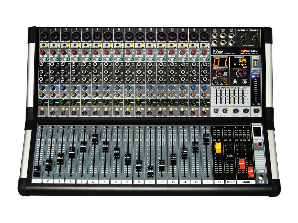 Mezclador analógico de 16 canales. MM 1699 USB BT Mezclador analógico de 16 canales. MM 1699 USB BT