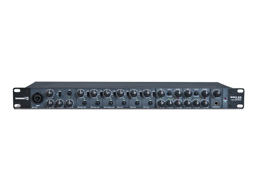 Mezclador 7 canales. 1 HU rack 19. MMX 65 Mezclador 7 canales. 1 HU rack 19. MMX 65