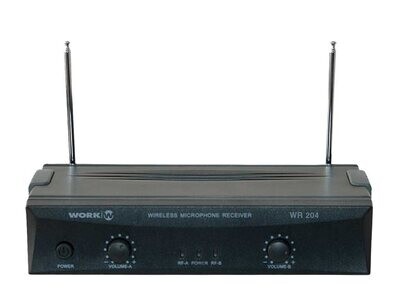Sistema inalámbrico VHHF con 2 micrófonos de solapa. WR 204/2