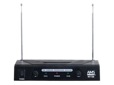 Sistema inalámbrico VHF de 2 canales. MV 100 LV