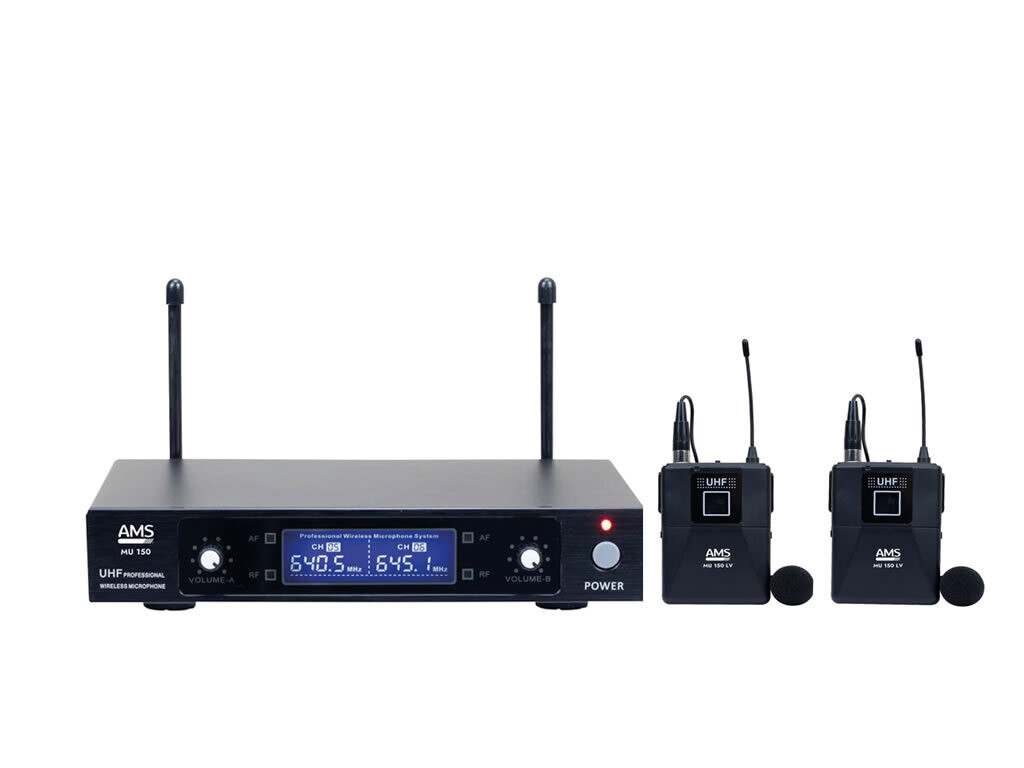 Sistema inalámbrico UHF de 2 canales. MU 150 LV Sistema inalámbrico UHF de 2 canales. MU 150 LV