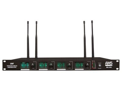 Sistema de conferencia inalámbrico UHF de 4 canales. MU 404 + MS 104