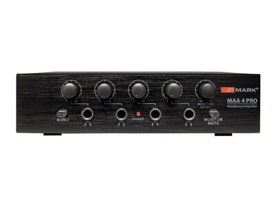Amplificador auriculares de 4 salidas con volumen independiente. MAA 4 PRO