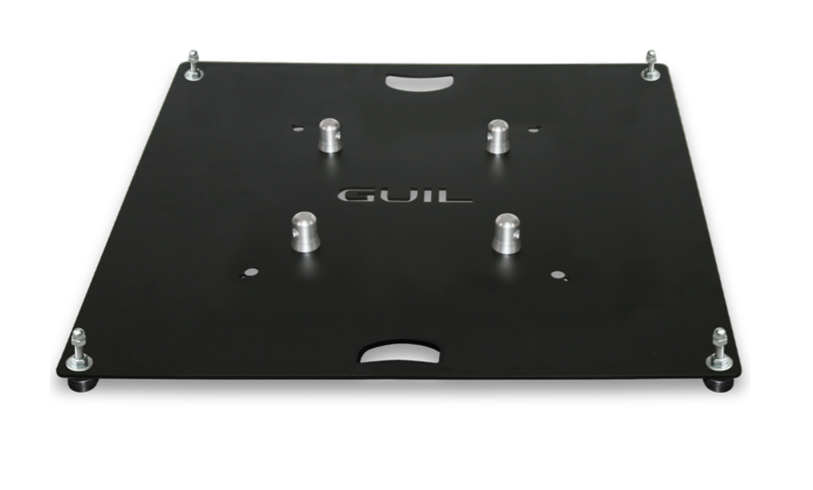 Base 800 x 800 x 6 mm con niveladores para trusses cuadrados ref. TQN290 y TQN400XL. Ref. BST-04/N