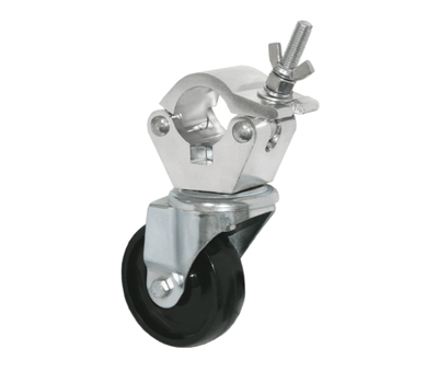 Abrazadera con rueda. Para tubos de Ø 45-52 mm. WLL: 100 kg  Rueda giratoria (Ø 100mm)  Ref. ABZ-03/R