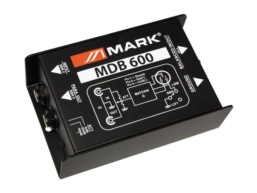 Caja de inyección pasiva. Atenuador -10, -20, -30 dB. Desconexión de tierra. MDB 600