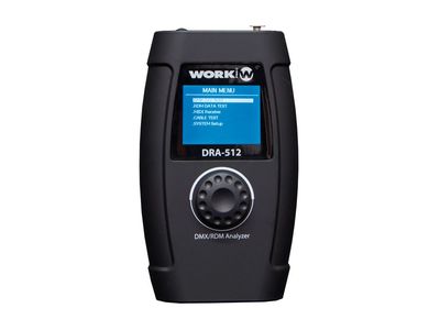 Analizador DMX, RDM y MIDI. Comprobador de cables DMX. Test MIDI, DMX y RDM. 9V DC. DRA 512