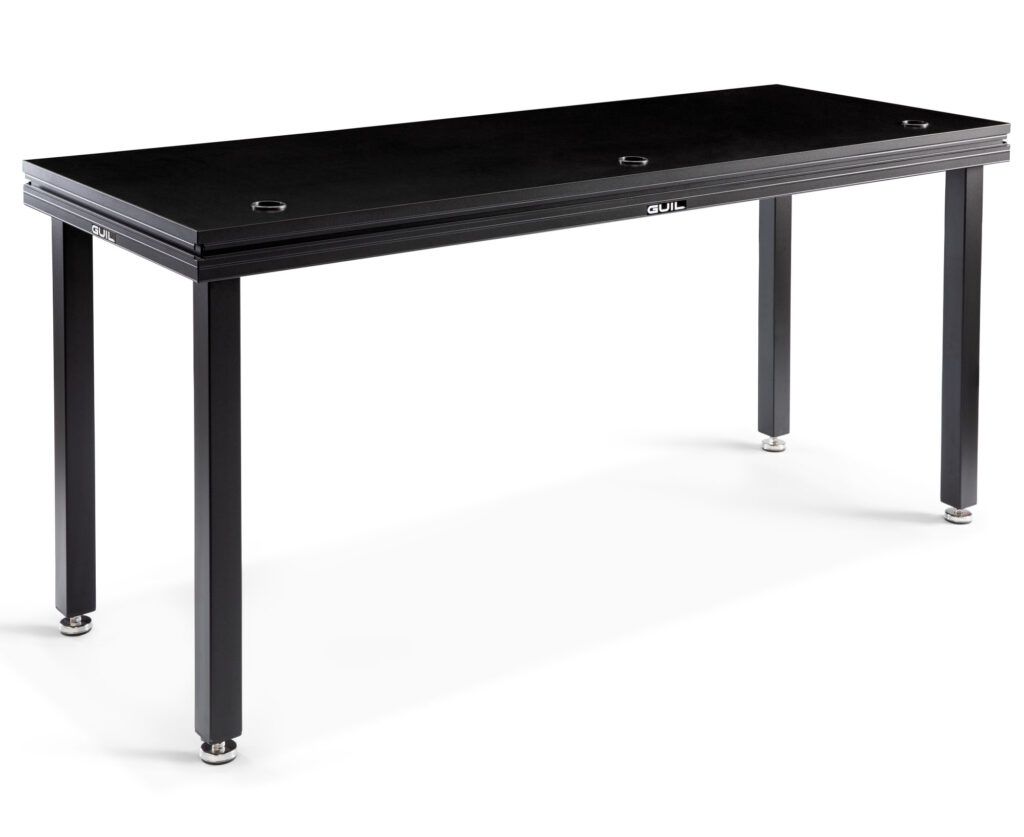 MDJ-4/N Mesa para DJ / Mesa de ingeniero de sonido de aluminio de 200 x 80 cm. Color negro Incorporan 3 accesos para el paso de cables. Patas no incluidas. MDJ-4/N Mesa para DJ / Mesa de ingeniero de sonido de aluminio de 200 x 80 cm. Color negro Incorporan 3 accesos para el paso de cables. Patas no incluidas.