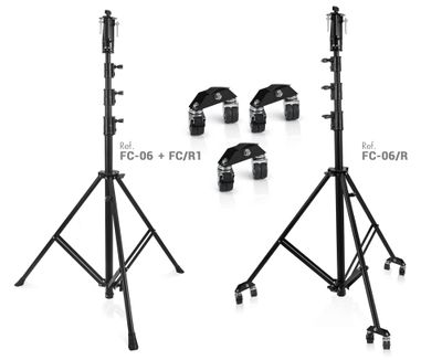 Juego de 3 adaptadores con ruedas Compatible con la torre para iluminación ref. FC-06 Ref. FC/R1