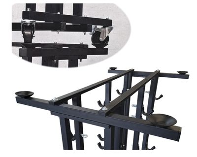 Adaptador para apilar un carro de catenarias encima de otro Reduce el espacio de almacenamiento de las catenarias  Ref. CRO-PST/A