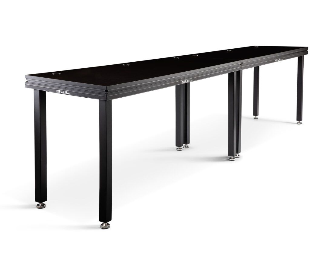 MDJ-6/N Mesa para DJ / Mesa de ingeniero de sonido de aluminio de 400 x 80 cm.  Patas no incluidas.