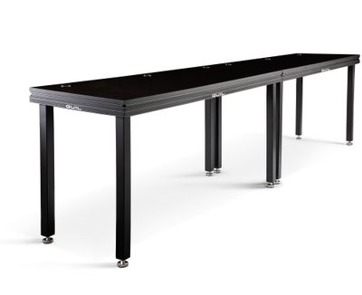 MDJ-5/N Mesa para DJ / Mesa de ingeniero de sonido de aluminio de 300 x 80 cm. Patas no incluidas.