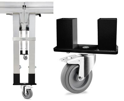 Adaptador con rueda giratoria con freno para 2 tarimas Para tarimas TM440, TM300 y TM440XL Ref. APF-2/5