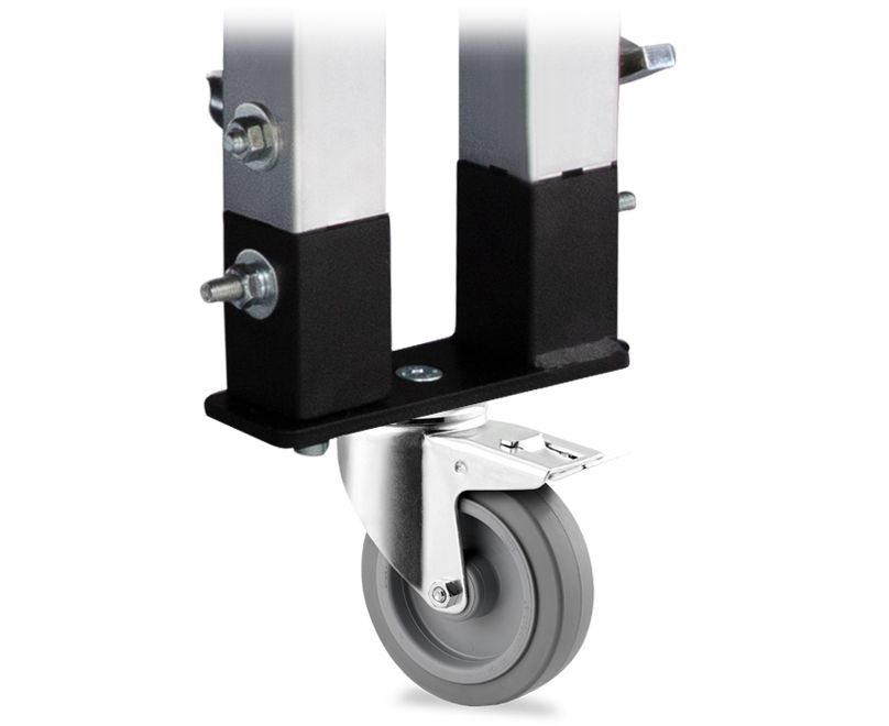 Adaptador con rueda giratoria con freno para 2 tarimas Para tarimas TM440, TM300 y TM440XL Ref. APF-2/5
