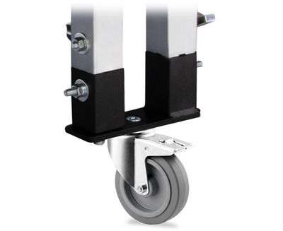 Adaptador con rueda giratoria con freno para 2 tarimas Para tarimas TM440, TM300 y TM440XL Ref. APF-2/5