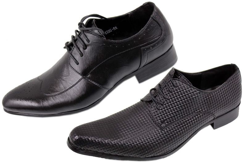 MENS SMART LACE UP WEDDING SHOES ITALIAN FORMAL OFFICE WORK CASUAL PARTY BROUGES