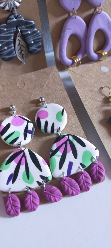 orecchini in fimo colorfull