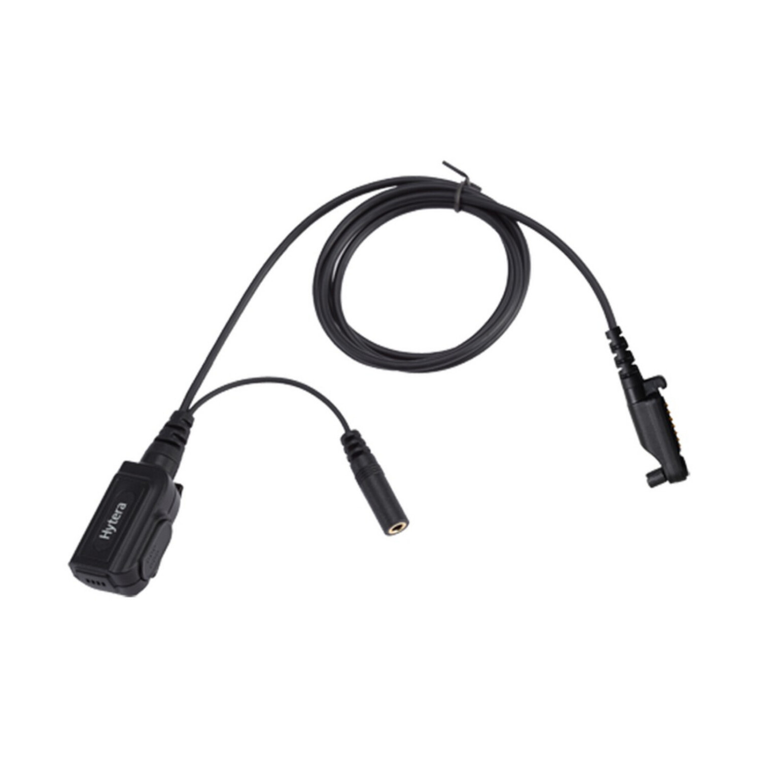 Hytera Microphone Cable with PTT used with receive-only earpiece