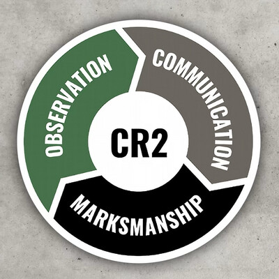 CR2 Pillars Logo Sticker